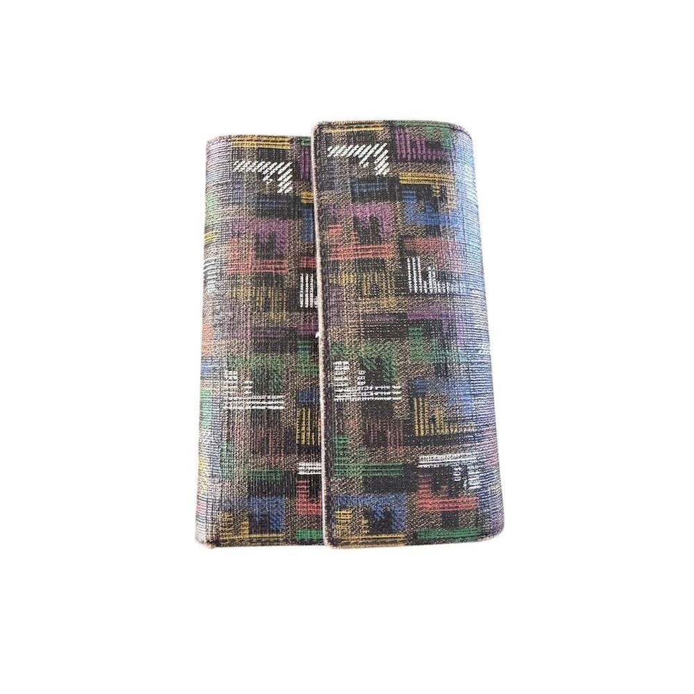 Fendi Women's Trifold Multicolor Geometric Leather Wallet One Size - Picture 10 of 10